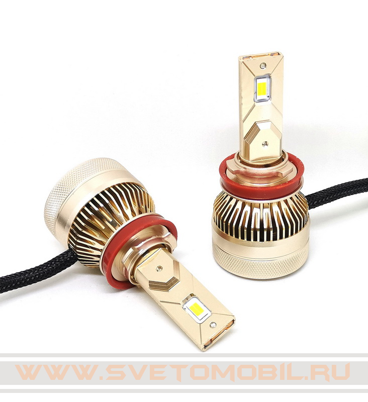 Светодиодные лампы Sariti T3 Н8/H11 50w (для рефлекторной и линзованной оптики, 12-24V)