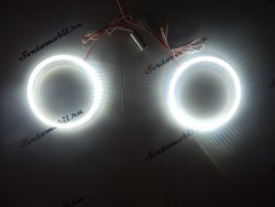 Ангельские глазки LED на Renault Koleos (линзованная оптика)