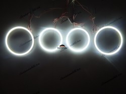 Ангельские глазки LED на LADA 2109 (фары Prosport)