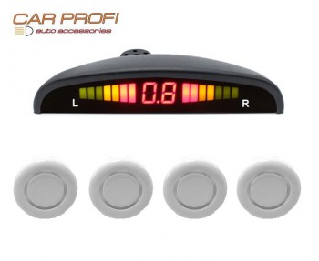 Парковочный радар Car Profi CP-LED001 (белый)