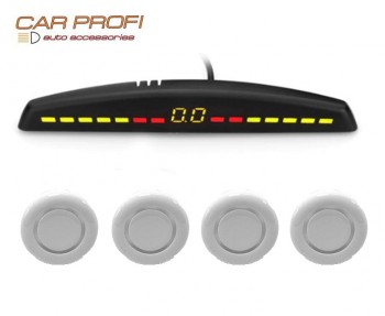 Парковочный радар Car Profi CP-LED118 (белый)
